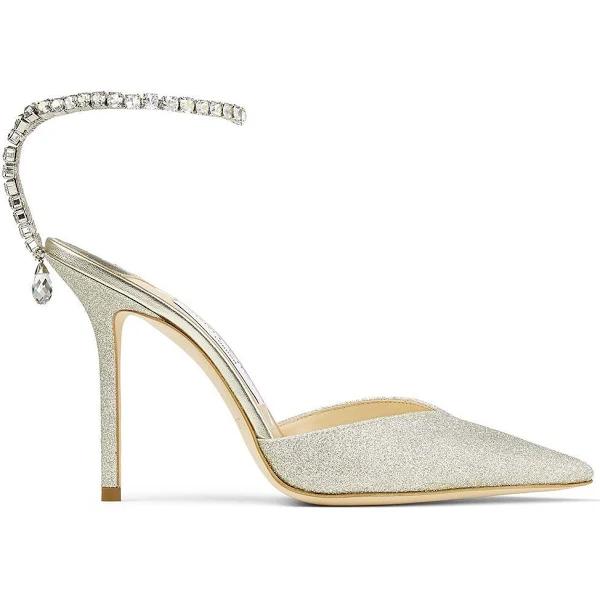 Jimmy Choo Silver Saeda 100 Pumps