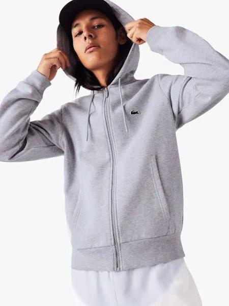 Lacoste Sport Full Zip Hoodie - Silver Chine Grey XL