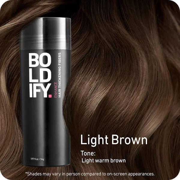 Boldify Hair Thickening Fibers Light Brown / 56 G