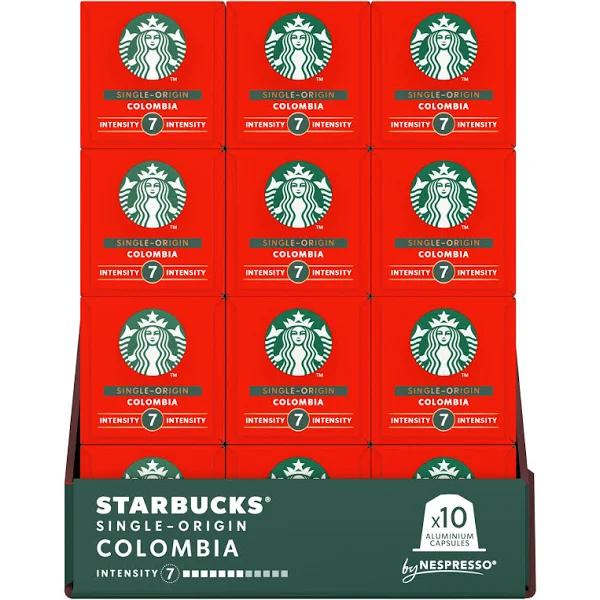 Starbucks by Nespresso Single-Origin Colombia Medium Roast Coffee 10 Pods (120 Count, Pack of 12)