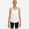 Nike Dri-FIT One Elastika Women's Standard Fit Tank - 50% Recycled Polyester - White