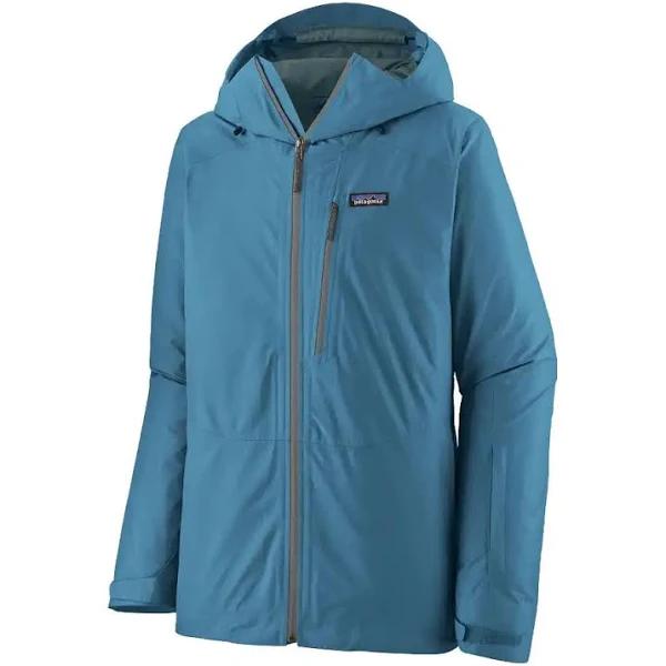 Patagonia Insulated Powder Town Turquoise Blue Women Hooded Jacket - S