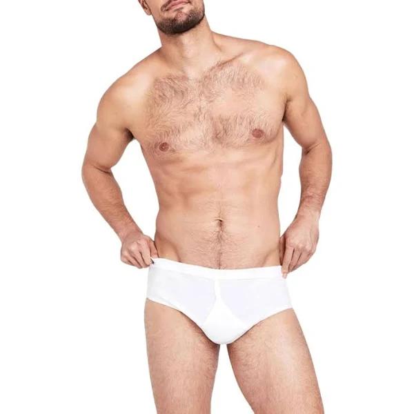 Jockey 3 Pack x Mens Y-Front Rib Brief Underwear - White 16