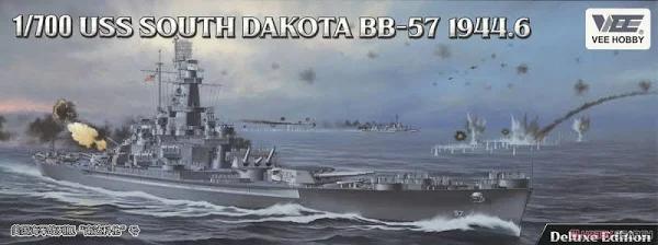 Vee Hobby 1/700 South Dakota Battleship BB-57 1944 Deluxe Edition Plastic Model Kit