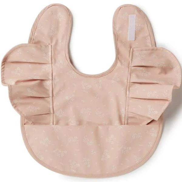 Snuggle Hunny Kids - Dusty Rose Flower Frill Snuggle Bib