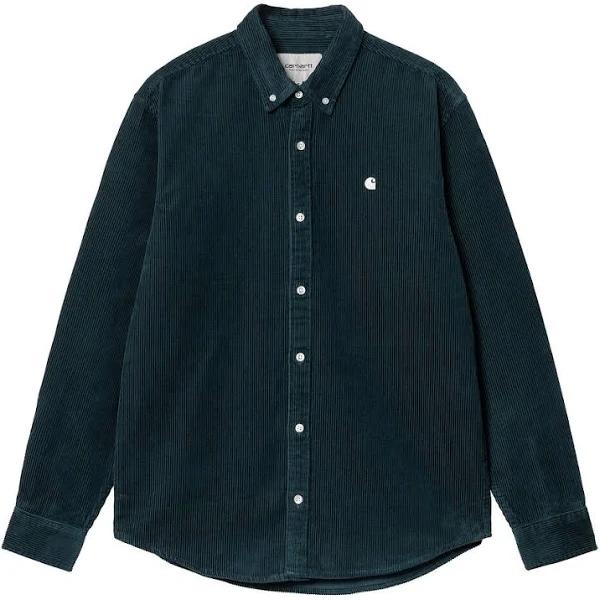 Carhartt WIP L/S Madison Cord Shirt - Duck Blue / Wax - M - Men