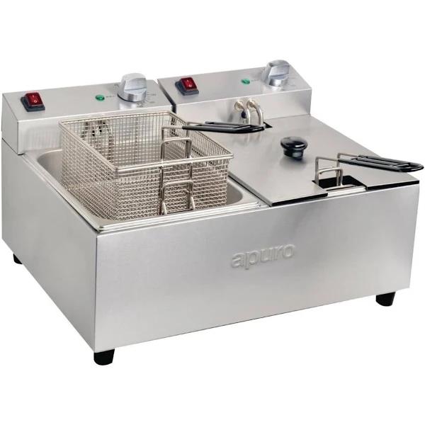 Apuro Twin Tank Twin Basket Countertop Fryer 2x 5ltr