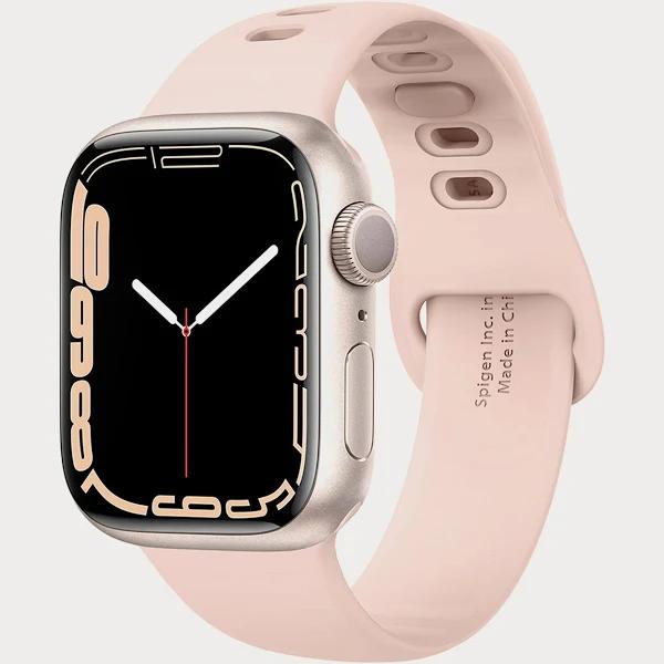 SPIGEN Apple Watch 45mm/44mm/42mm Silicone Fit Strap Rose | Gold | Classic