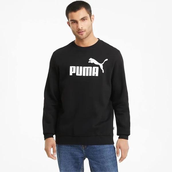 Puma Men's Essentials Big Logo Crew Sweatshirt - Black XS