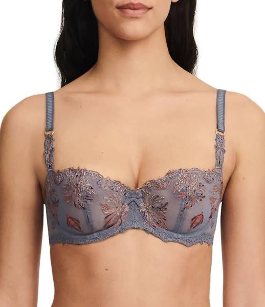 Chantelle Champs Elysees Embroidered Balconette Bra - Grey - 36E