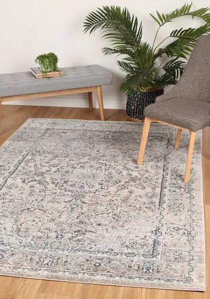 Ezra Grey Traditional Rug 200x290