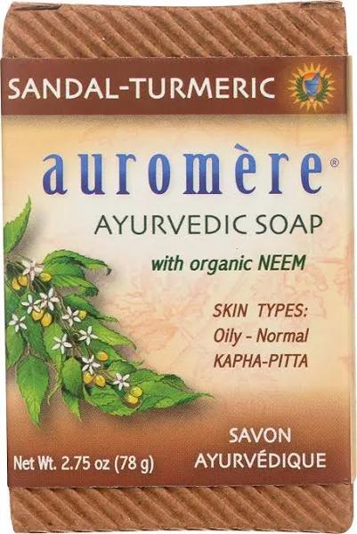 Auromere Ayurvedic Neem Soap Sandal Turmeric 78g