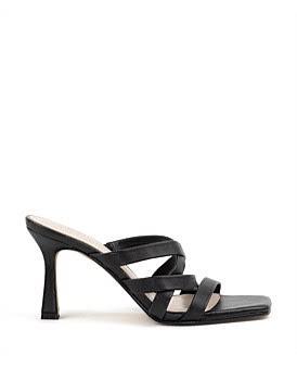 David Jones Edward Meller Indie80 Square Toe Strappy Slide in Black, Size 41 EU