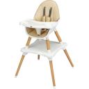 Costway 5-in-1 Baby High Chair Toddler Booster Seat Kid Dining Chair w/Removable Tray,Khaki