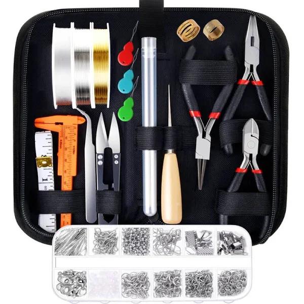 Paxcoo Jewellery Making Supplies Kit with Jewellery Tools, Jewellery Wires and Jewellery Findings for Jewellery Repair and Beading