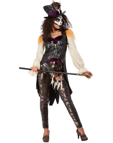 Deluxe Voodoo Witch Doctor Costume Black Large