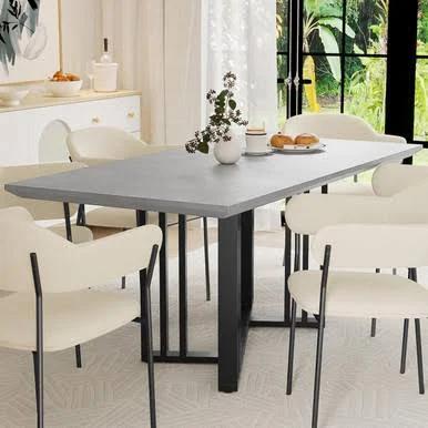 Joel 180cm Modern Dining Table - Concrete