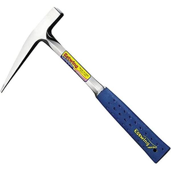 Estwing Rock Pick - 13 oz Geological Hammer With Milled Face & Shock Reduction Grip - E3-13PM