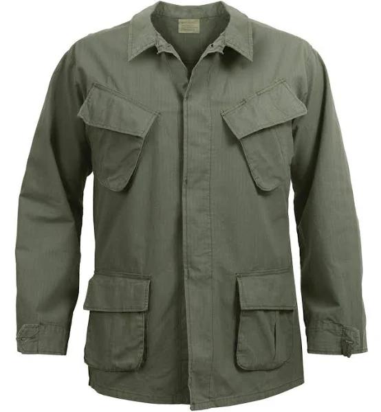 Milspec Vintage Vietnam Fatigue Shirt Rip-Stop Olive Drab / 3XL