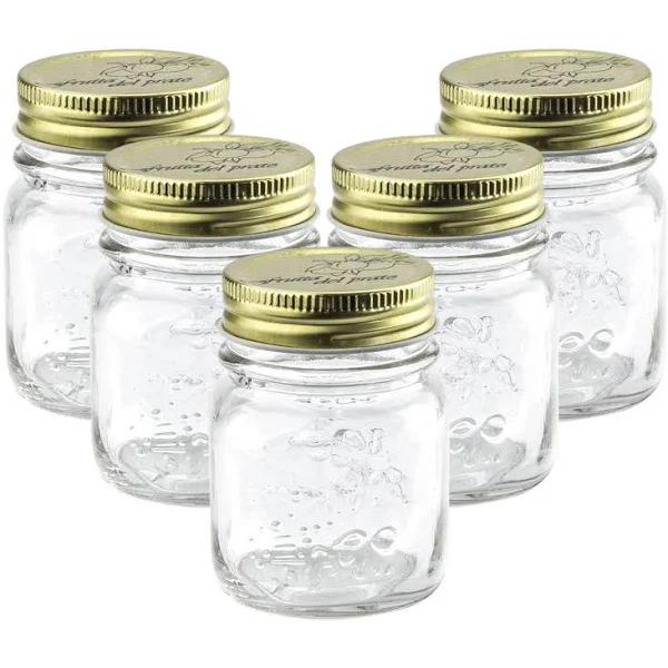 Small Food Grade Glass Jars 150ml [18 Pack] Food Storage Jam Herbs Spice Jar - AfterPay & zipPay Available