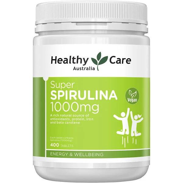 Healthy Care Super Spirulina 1000mg - 400 Tablets