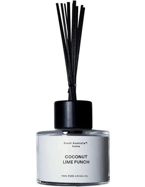 Scent Australia Home Coconut Lime Punch Reed Diffuser 200ml Blk/white