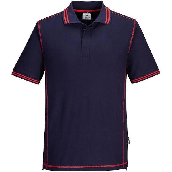 Portwest B218 Essential Two Tone Polo Shirt, Navy/Red / S