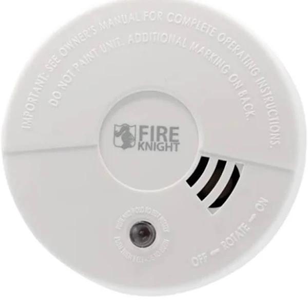 Fire Knight Photoelectric Smoke Alarm with 9V Battery and Stand Alone Operation