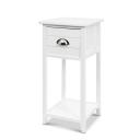 Artiss Bedside Table Nightstand Drawer Storage Cabinet Side Shelf White