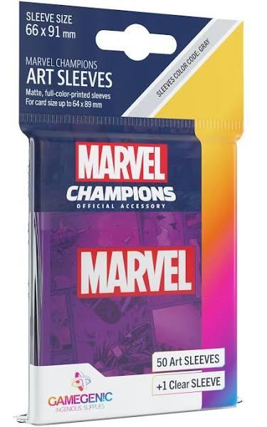 Gamegenic - Marvel Logo Purple: Marvel Champions Art Sleeves