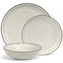 Salt&Pepper Clover Dinner Set 12 Piece in Natural White