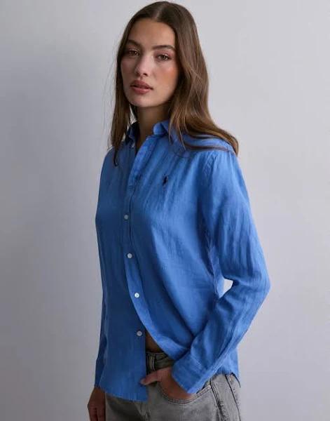 Polo Ralph Lauren Relaxed Fit Linen Shirt Blue M