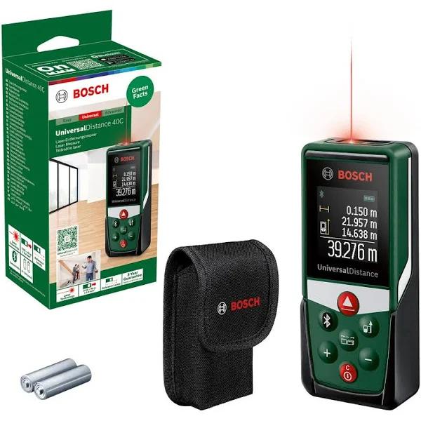 Bosch Home & Garden Laser Measure UniversalDistance 40C (Measure Distance Up To 40m Precisely, Bluetooth Connectivity, Measurement Functions, in