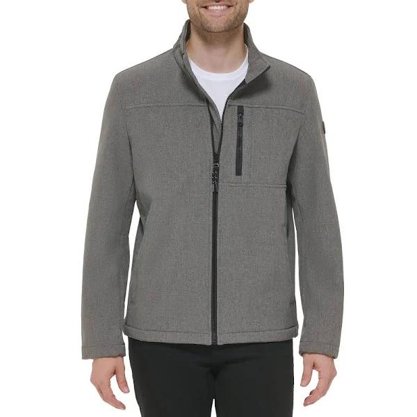 Calvin Klein Men's Infinite Stretch Soft Shell Jacket LT Grey Heather