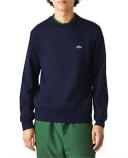 Lacoste Classic Fit Crew Neck Fleece Sweatshirt (Navy)