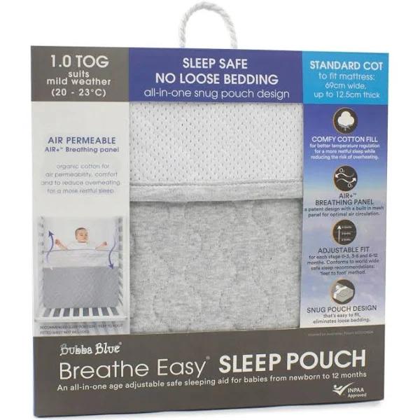 Bubba Blue Breathe Easy 1.0 TOG Sleep Pouch - Standard Cot