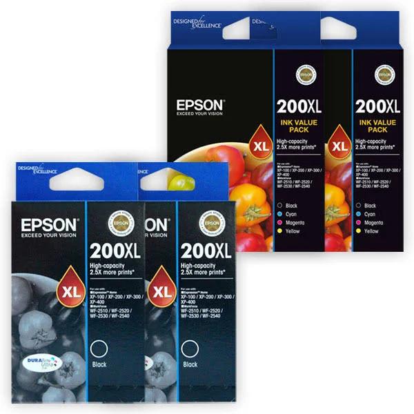 10 x Epson 200XL C13T201692+C13T201192 High Yield Inkjet Cartridges Combo Genuine [4BK,2C,2M,2Y]