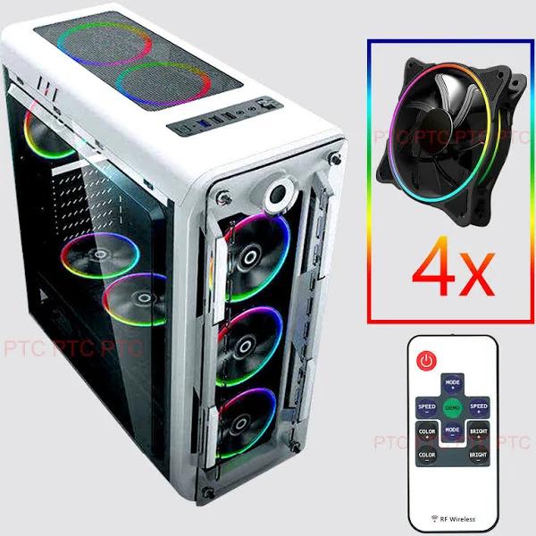 Mid Tower Gaming Case Gx Optical Full Atx Computer Pc Case 4x Rgb