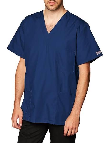 Cherokee Workwear 4876 Scrubs Top Unisex V-Neck Galaxy Blue