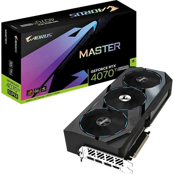 Gigabyte AORUS GeForce RTX 4070 Ti Super Master 16G Graphics Card