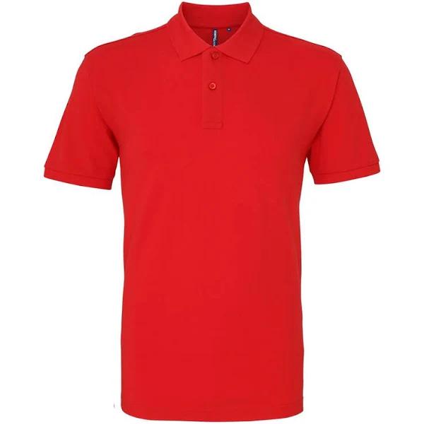 Asquith & Fox Mens Plain Short Sleeve Polo Shirt Red Mens Polo Shirt