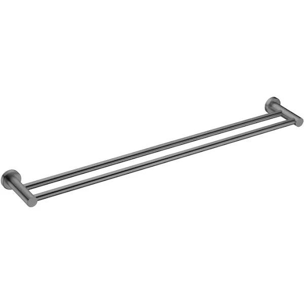 Nero Mecca Double Towel Rail 800mm - Gun Metal