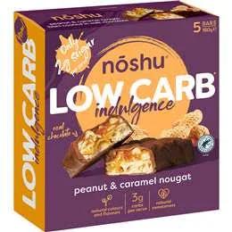 Noshu Low Carb Peanut and Caramel Nougat Indulgence Bar