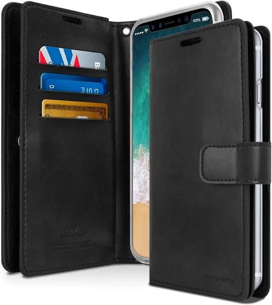 Mansoor Wallet Diary Case Black For iPhone 12 Mini