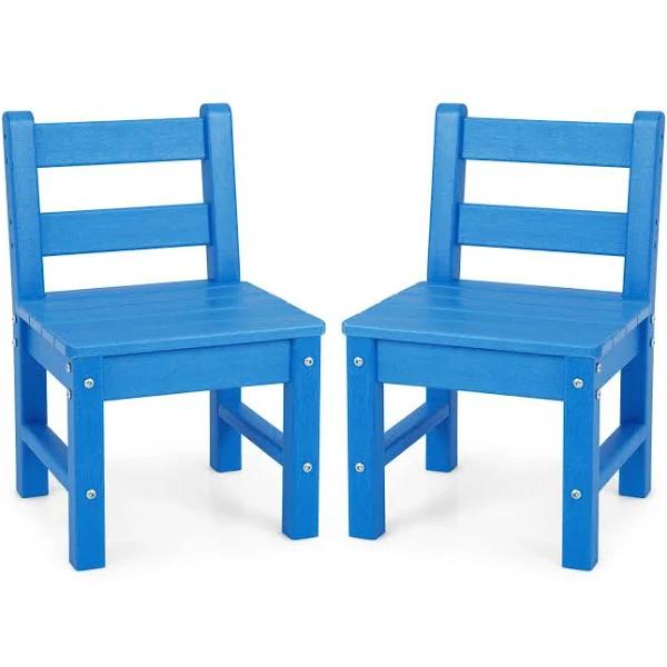 Giantex 2pcs Kids Chairs Toddler Activity Play Study Chairs Children Furniture Outdoor & Indoor Blue - AfterPay & zipPay Available