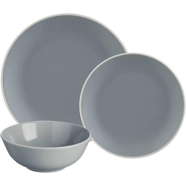 Mason Cash Classic Collection Stoneware 12 Piece Dinner Set Grey