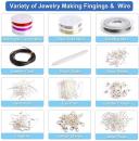 Jewelry Making Kit, 1960 Pcs Jewelry Making Supplies Includes Jewelry Beads, Instructions, Findings, Wire For Bracelet, Necklace, Earrings Making