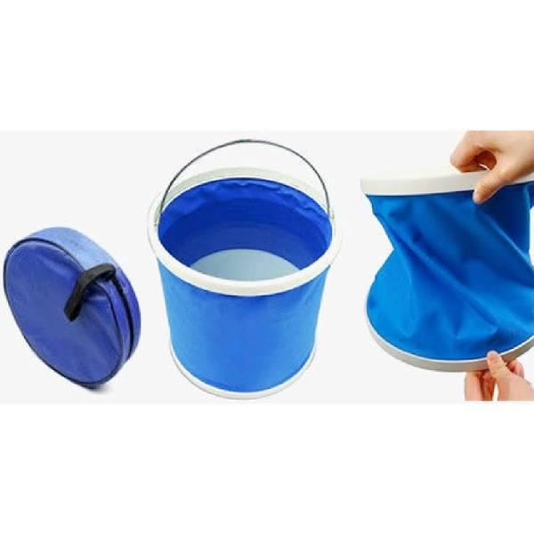 Camping Collapsible Foldable Bucket - Blue