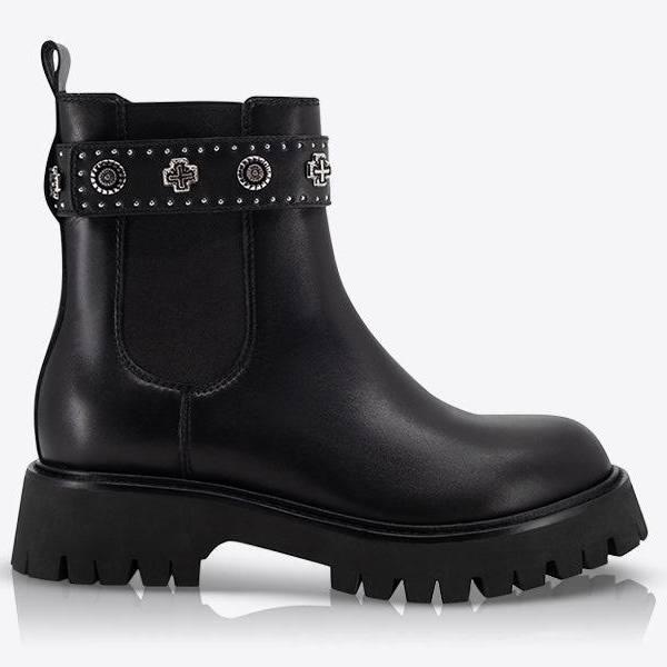 Sol Sana Meadow Boot Black/Silver - 37 / Black/Silver / Ankle Boot