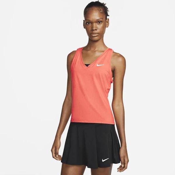 Nike Womens Court Victory Tank - Magic Ember/White M